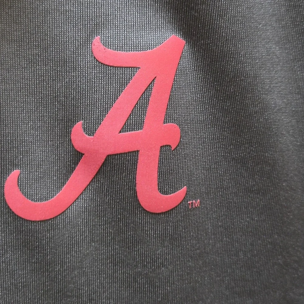 Alabama Crimson Tide Polo Shirt Mens XL Gray NCAA Football Nike Dri Fit - Picture 4 of 10
